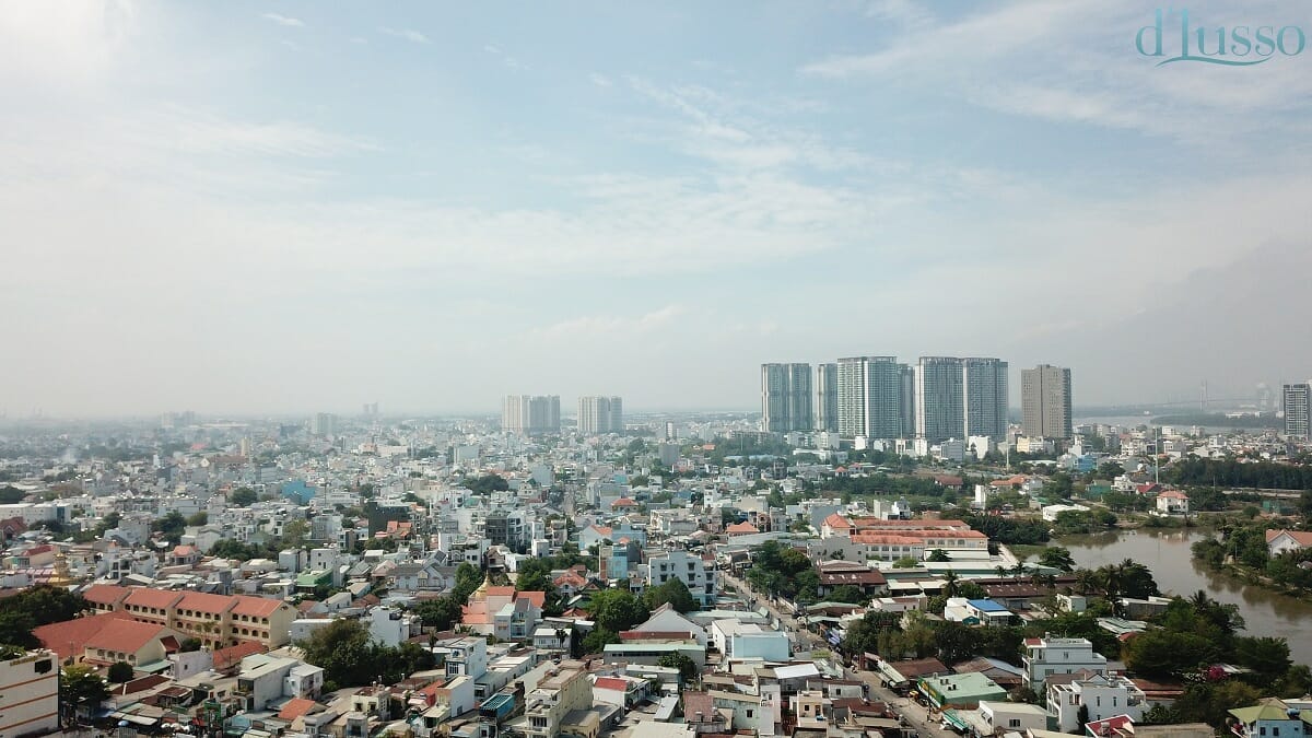 Các hướng view tại Căn hộ D'Lusso Emerald Quận 2 12 Flycam view toàn ảnh D'Lusso Quận 2