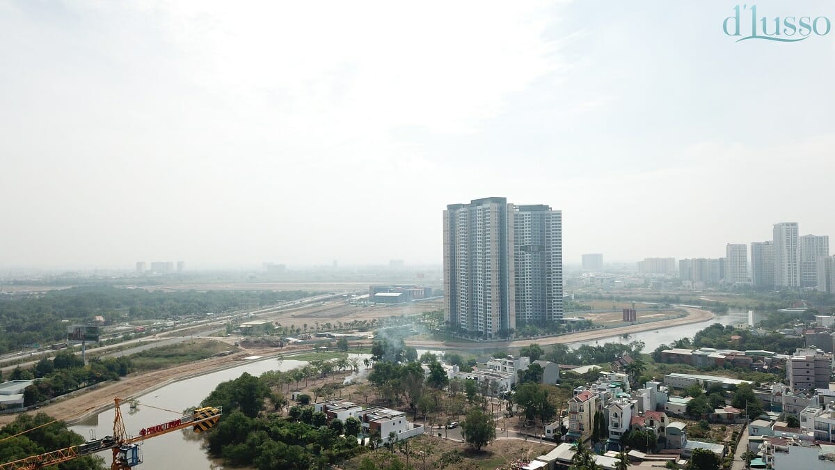 Các hướng view tại Căn hộ D'Lusso Emerald Quận 2 14 Flycam view toàn ảnh D'Lusso Quận 2