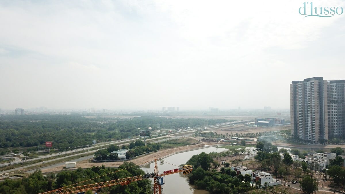 Các hướng view tại Căn hộ D'Lusso Emerald Quận 2 15 Flycam view toàn ảnh D'Lusso Quận 2