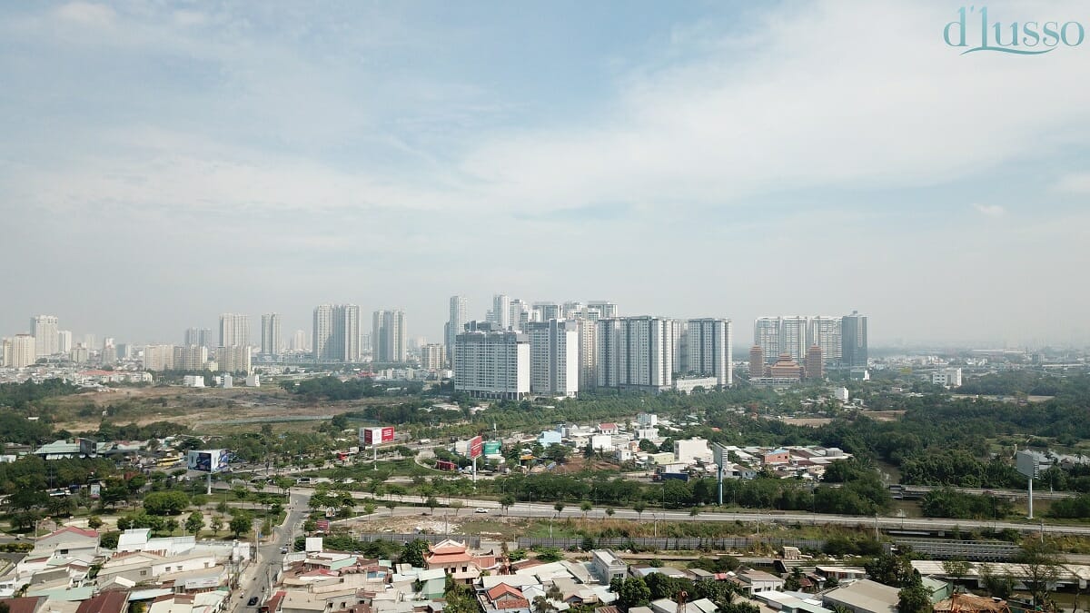 Các hướng view tại Căn hộ D'Lusso Emerald Quận 2 32 Flycam view toàn ảnh D'Lusso Quận 2