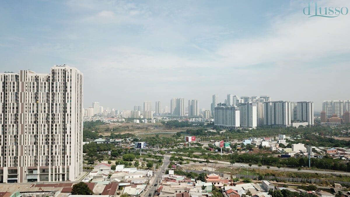 Các hướng view tại Căn hộ D'Lusso Emerald Quận 2 18 Flycam view toàn ảnh D'Lusso Quận 2