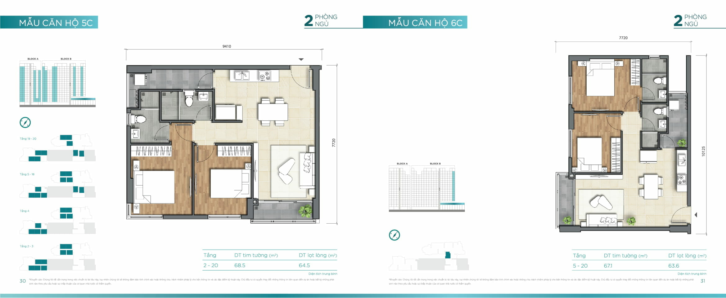 Thiết kế mặt bằng căn hộ dự án D'Lusso Emerald Quận 2 29 Thiết kế căn hộ 5C + 6C D'Lusso Emerald Quận 2