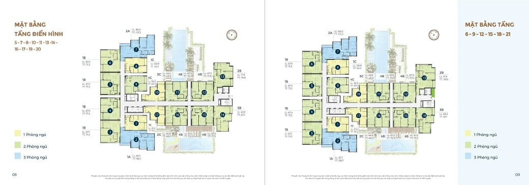 Mặt bằng dự án căn hộ Precia Quận 2 13 Mặt bằng căn hộ Precia Quận 2 tầng 5-21