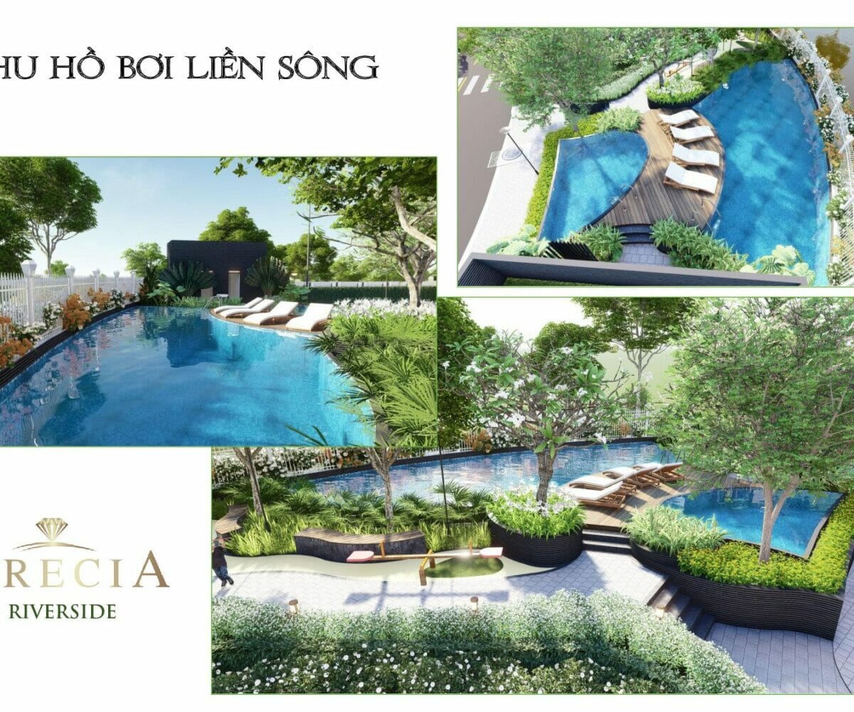 Tiện ích hồ bơi ven sông Nhà phố Precia Riverside Quận 2